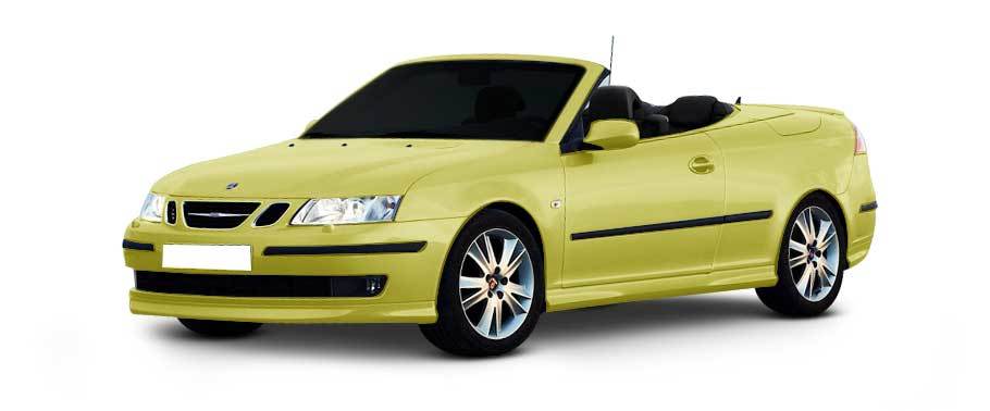 Saab 9-3 Convertible Yellow Saab 9-3 Convertible Yellow