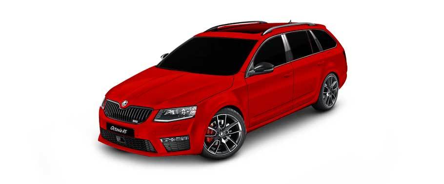 Skoda Octavia Combi RS Red Skoda Octavia Combi RS Red