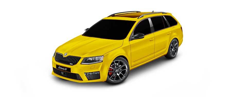 Skoda Octavia Combi RS Yellow Skoda Octavia Combi RS Yellow