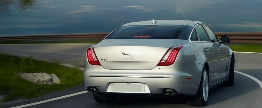 XJ Premium Luxury LWB Rear angle view