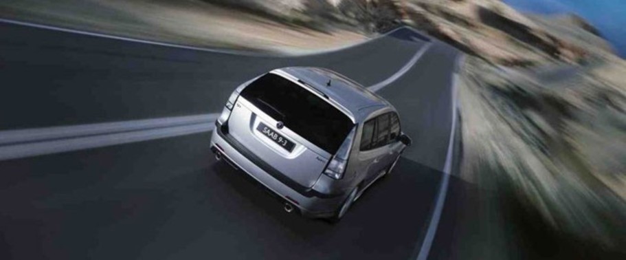 9-3 Sport Combi Rear angle view