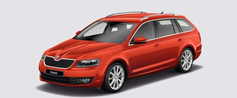 Skoda Octavia Combi Front Angle High View Skoda Octavia Combi Front Angle High View