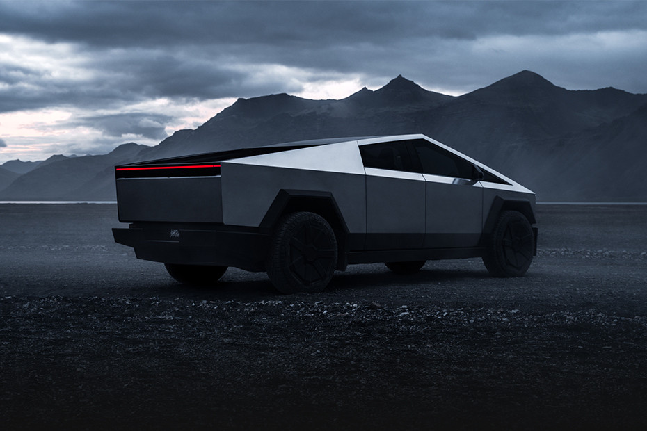 Cybertruck Rear Medium Side View Cybertruck Rear Medium Side View