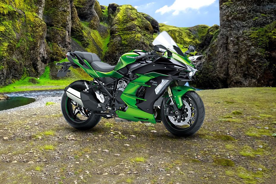 Kawasaki Ninja H2 SX SE Slant Rear View Full Image Kawasaki Ninja H2 SX SE Slant Rear View Full Image