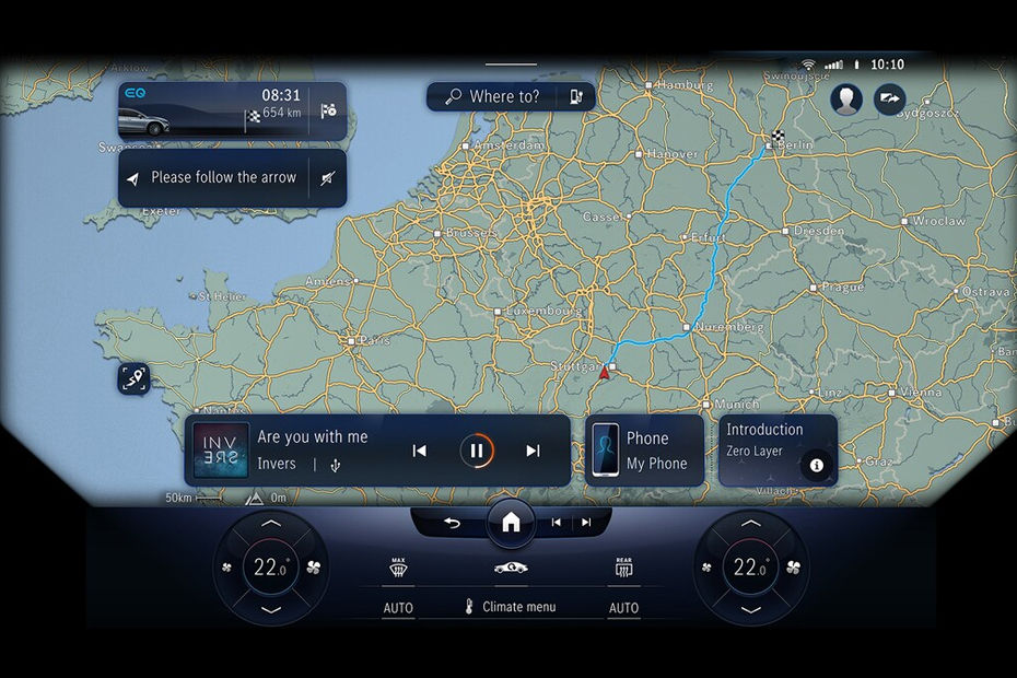 Maybach EQS SUV gps navigator