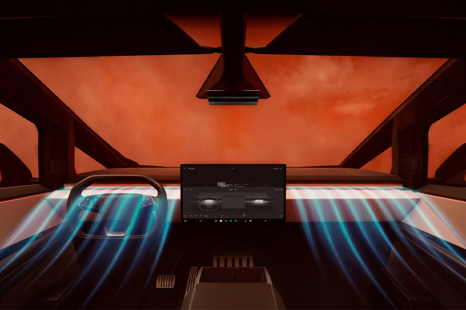 Dashboard View of Cybertruck Dashboard View of Cybertruck