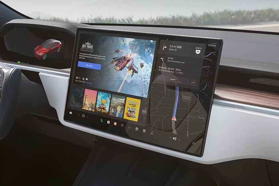 Model S touch screen