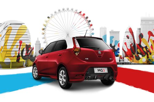 Rear Cross Side View of เอ็มจี 3