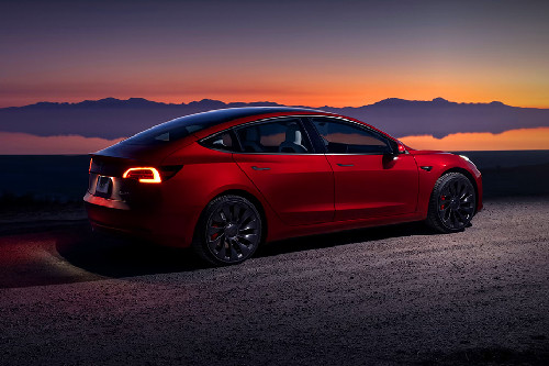 Model 3 Rear angle view