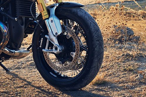 BMW R NineT Front Tyre View