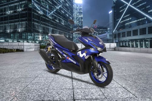 Yamaha Aerox MotoGP Edition Slant Rear View Full Image